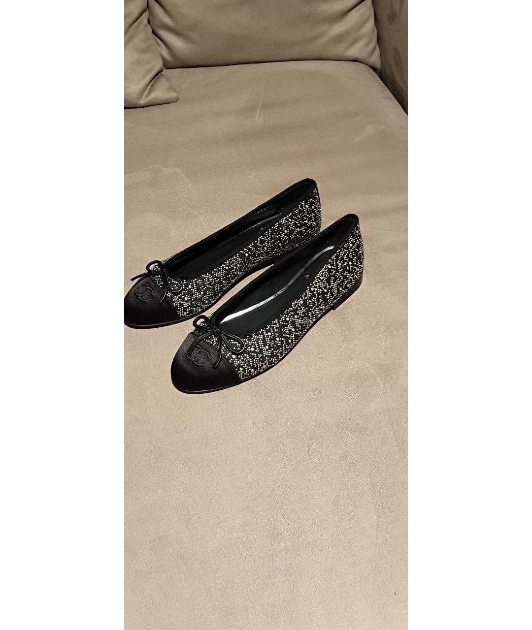 CHANEL Черные кожаные балетки, фото 5