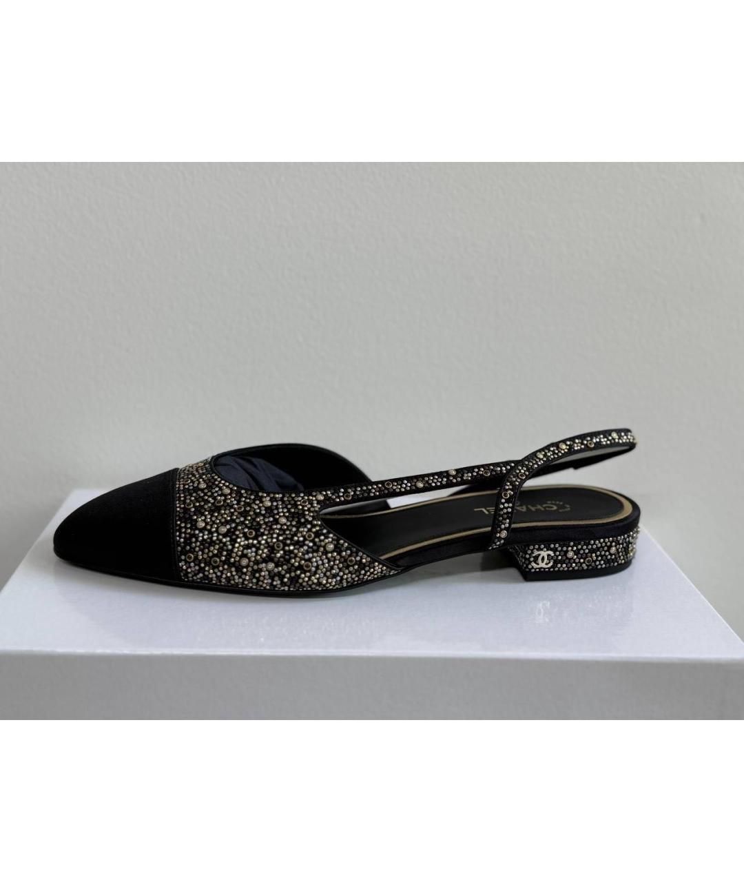 CHANEL Черные кожаные туфли, фото 9