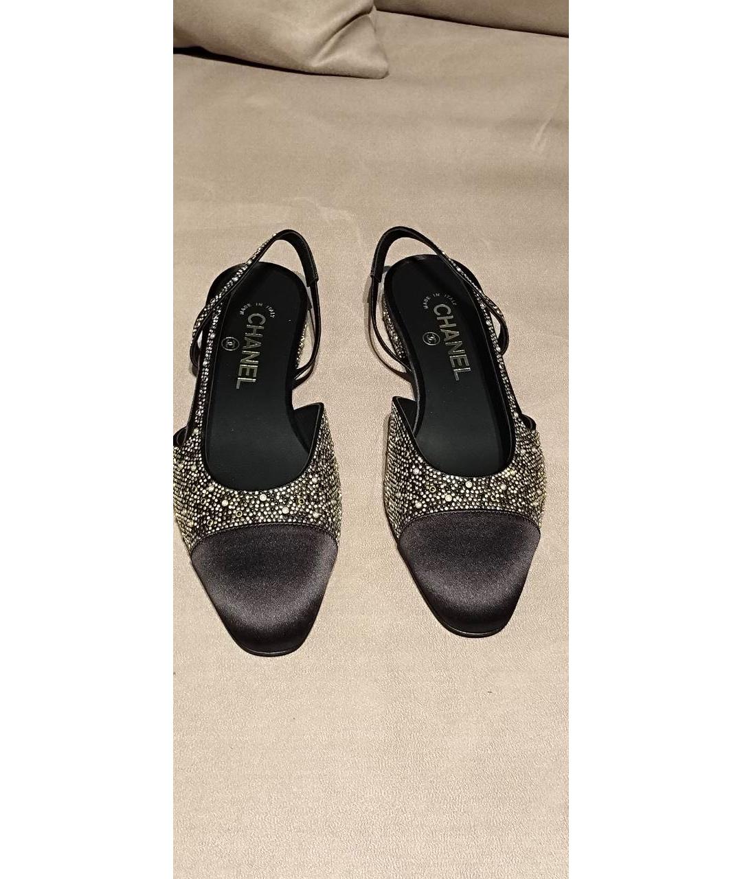 CHANEL Черные кожаные туфли, фото 3