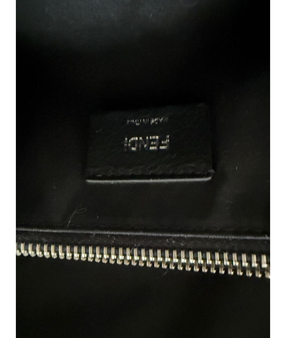 FENDI Черная кожаная сумка через плечо, фото 4