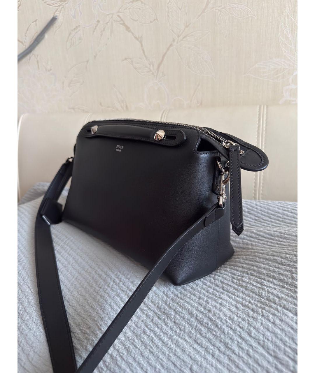 FENDI Черная кожаная сумка через плечо, фото 2