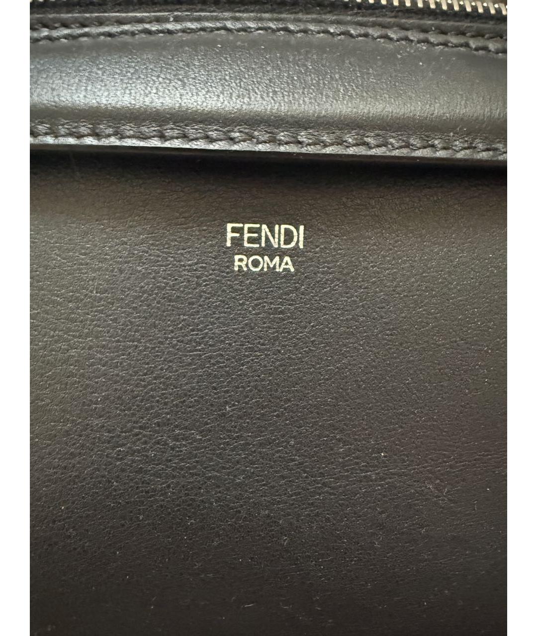 FENDI Черная кожаная сумка через плечо, фото 8