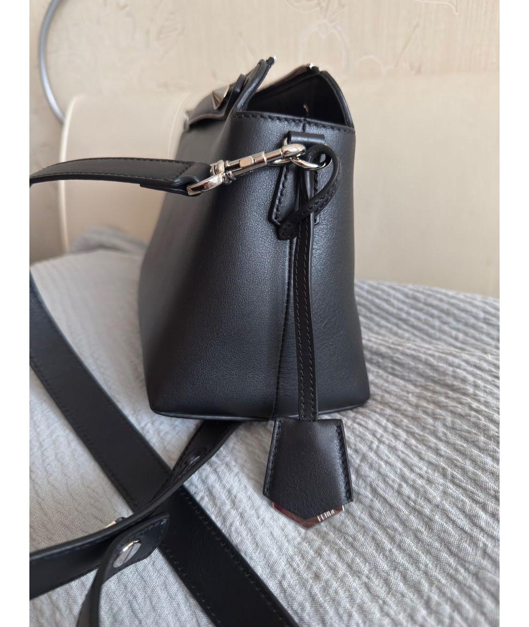 FENDI Черная кожаная сумка через плечо, фото 5
