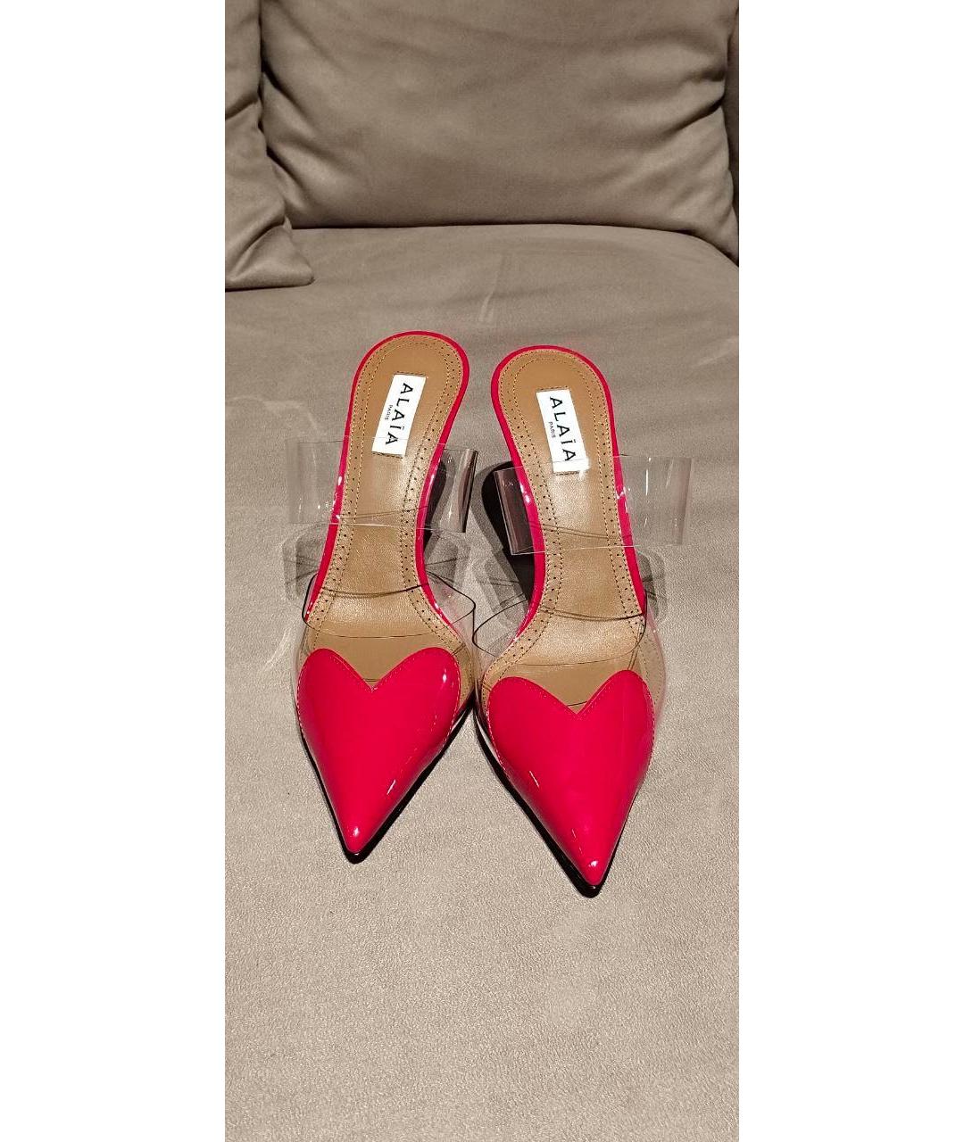 ALAIA Красные кожаные туфли, фото 3