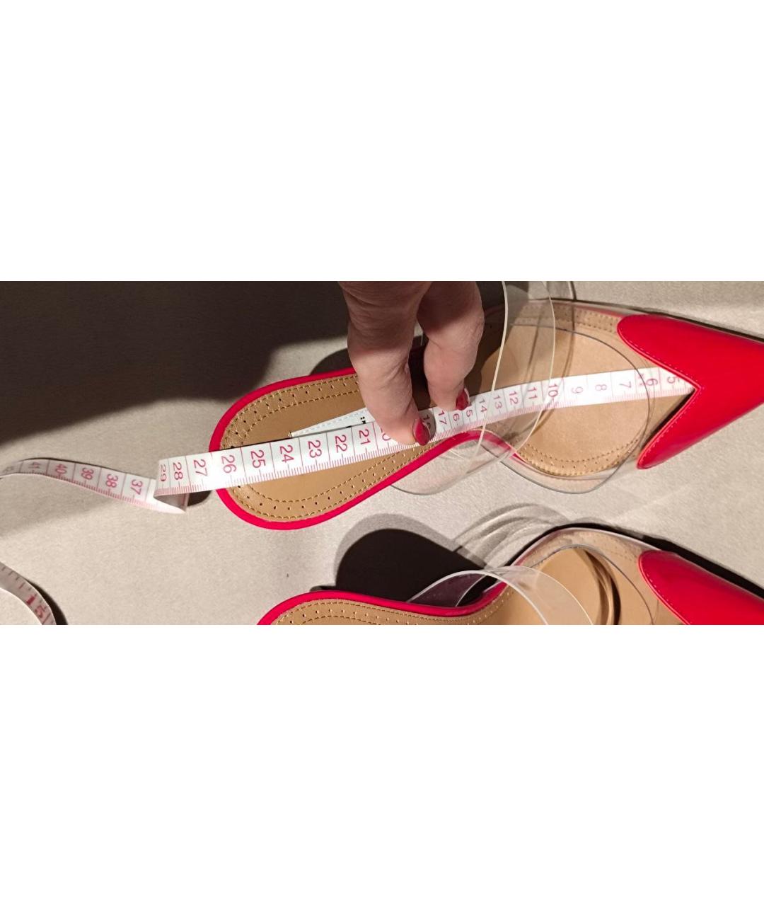 ALAIA Красные кожаные туфли, фото 5