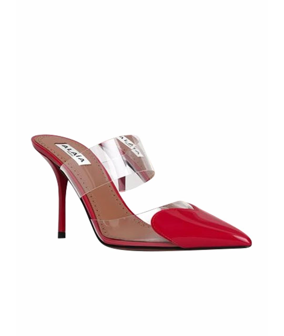 ALAIA Красные кожаные туфли, фото 1