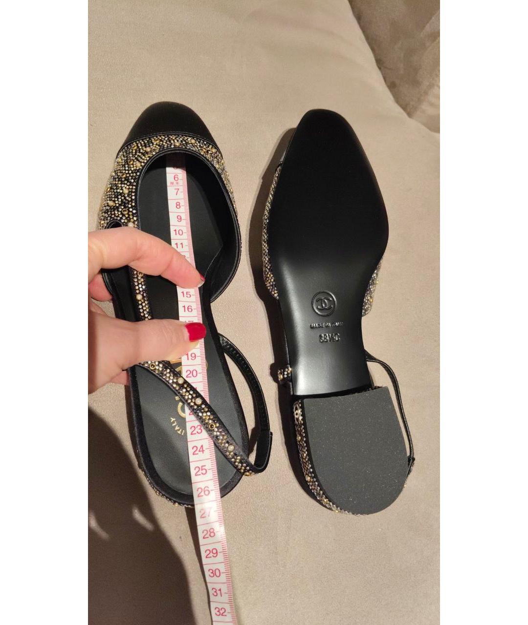 CHANEL Черные кожаные туфли, фото 7