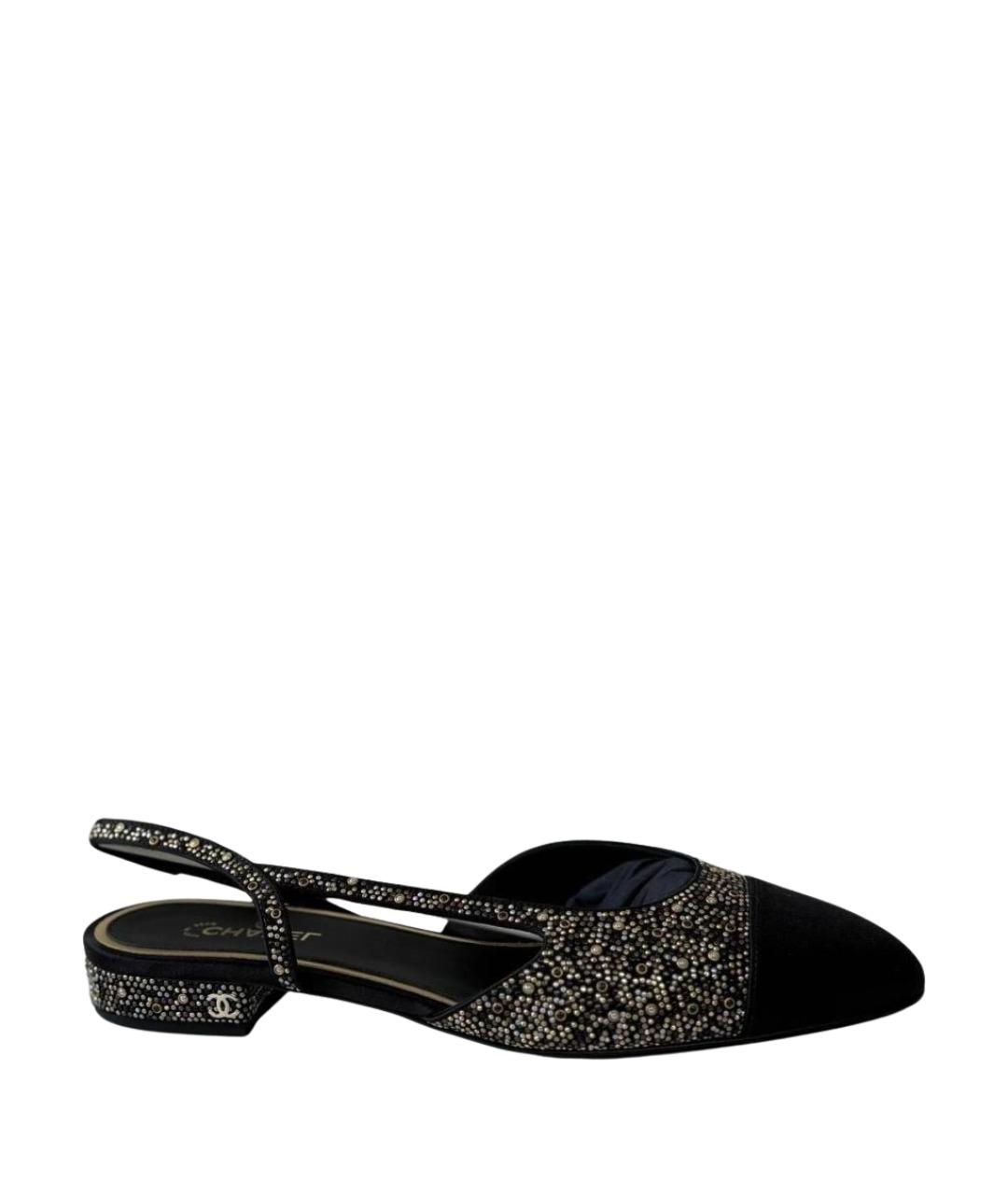 CHANEL Черные кожаные туфли, фото 1