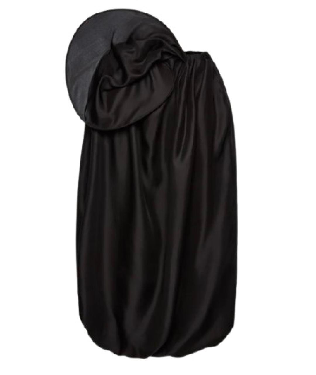 MAGDA BUTRYM Черная шелковая юбка миди, фото 1