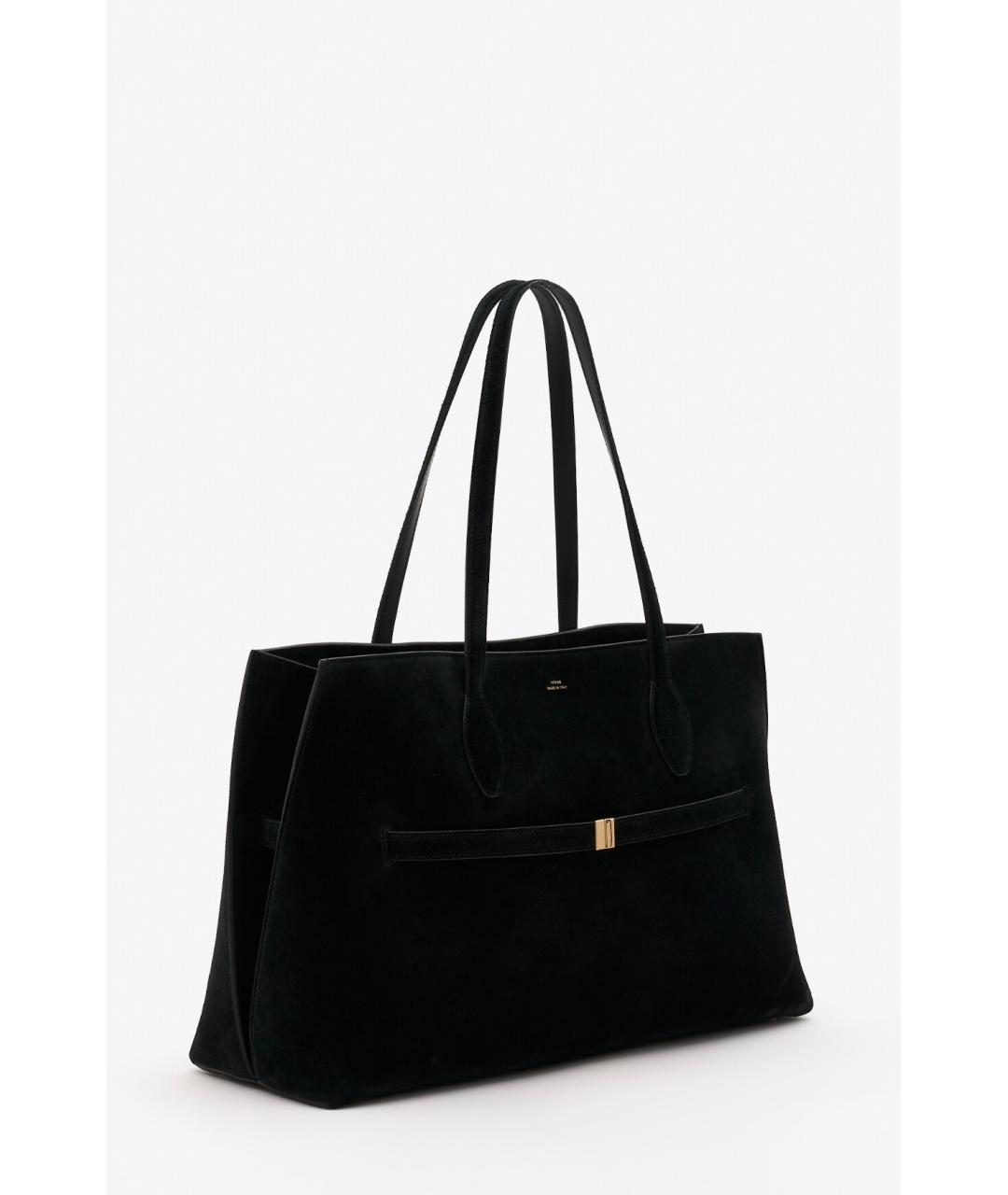 TOTEME Черная замшевая сумка тоут, фото 2