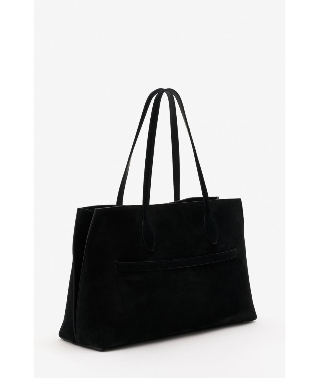 TOTEME Черная замшевая сумка тоут, фото 3