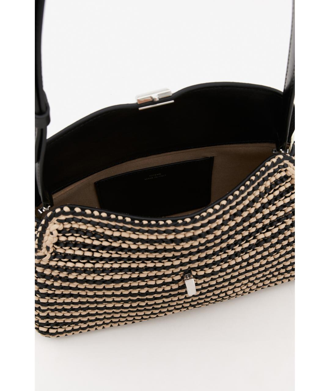 TOTEME Черная кожаная сумка через плечо, фото 7