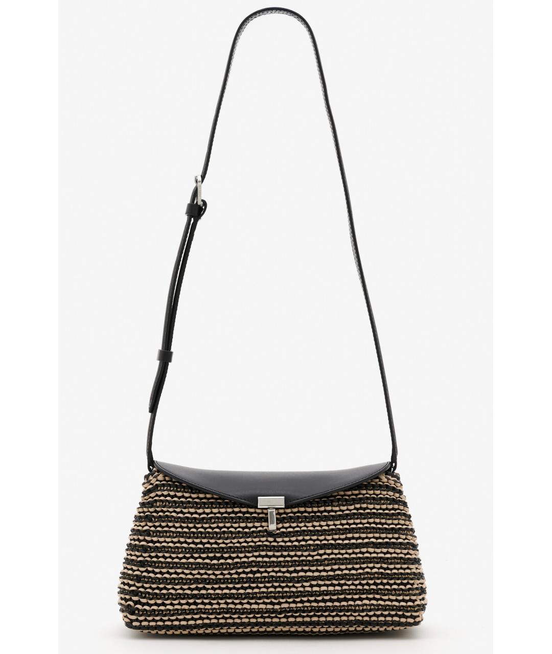 TOTEME Черная кожаная сумка через плечо, фото 3