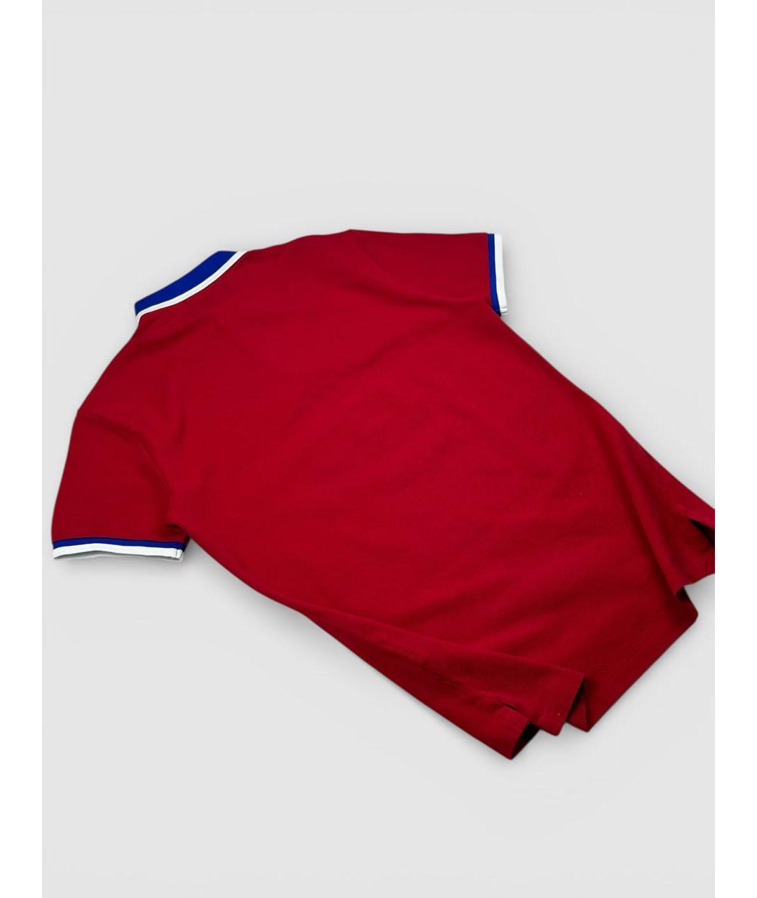 POLO RALPH LAUREN Красное хлопковое поло с коротким рукавом, фото 4