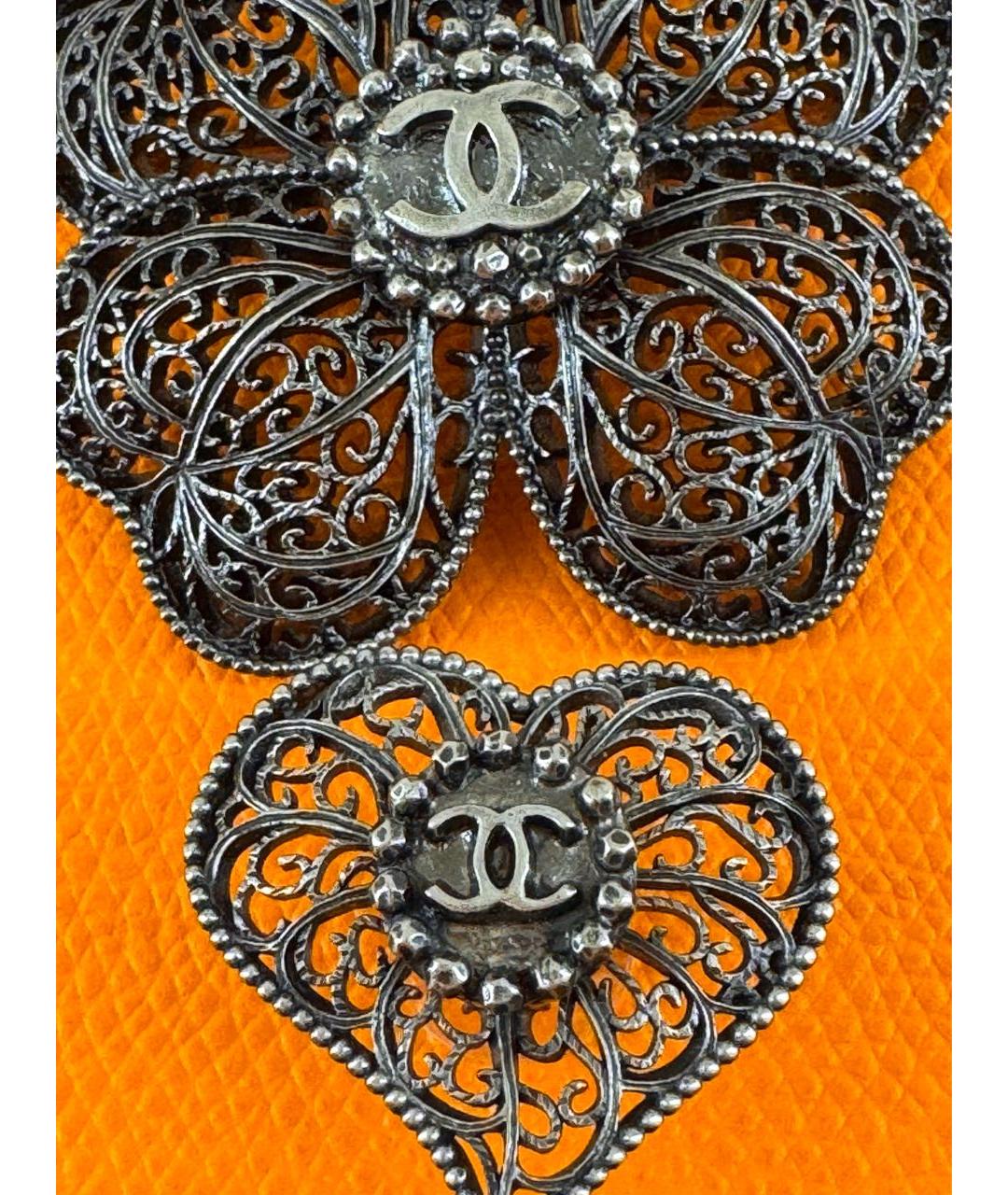 CHANEL Антрацитовый металлический комплект, фото 5