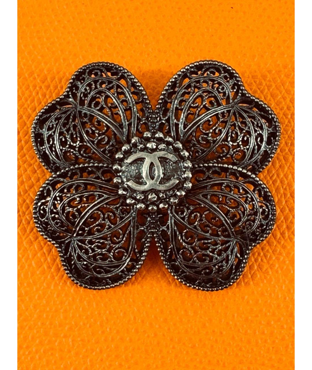 CHANEL Антрацитовый металлический комплект, фото 3