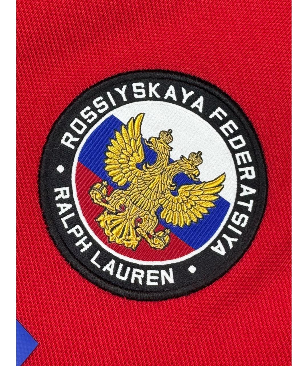 POLO RALPH LAUREN Красная хлопковая футболка, фото 4