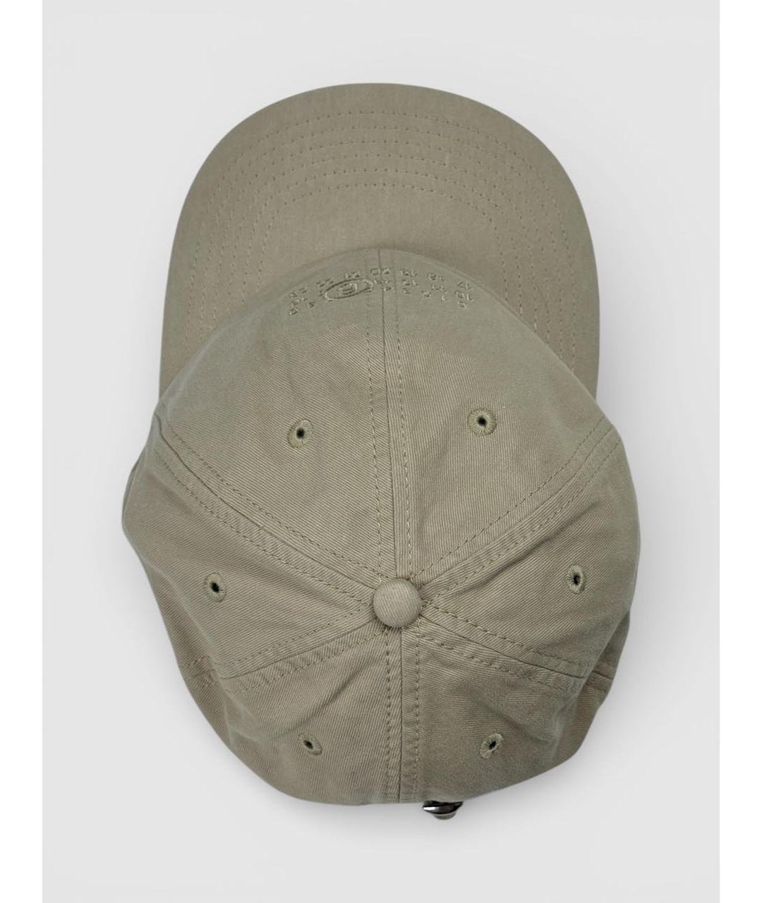 MM6 MAISON MARGIELA Бежевая хлопковая кепка/бейсболка, фото 5