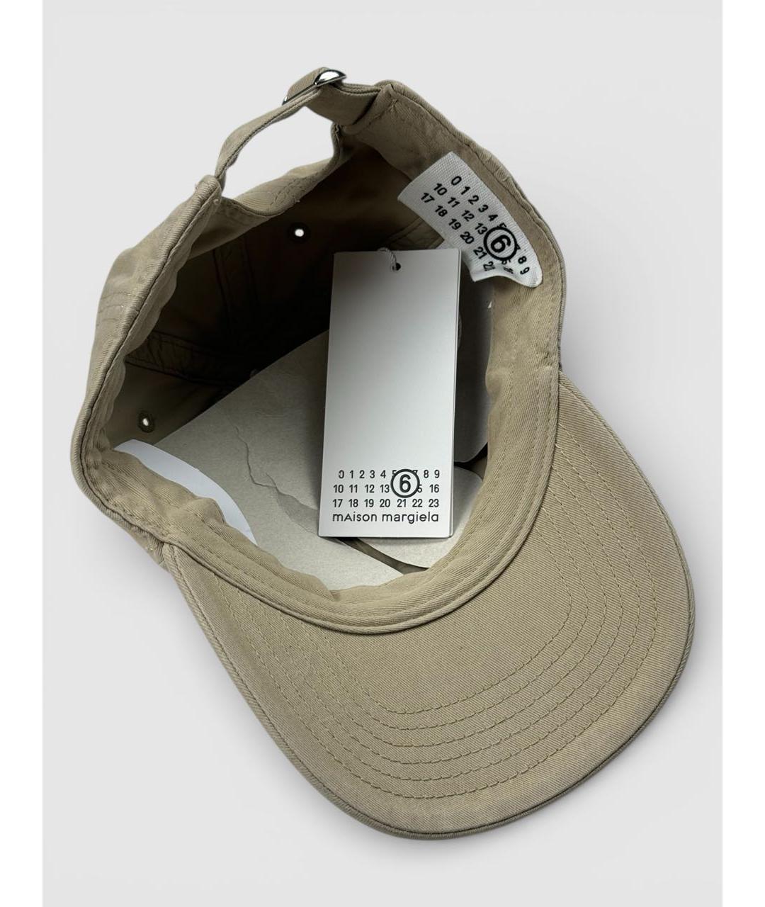 MM6 MAISON MARGIELA Бежевая хлопковая кепка/бейсболка, фото 4
