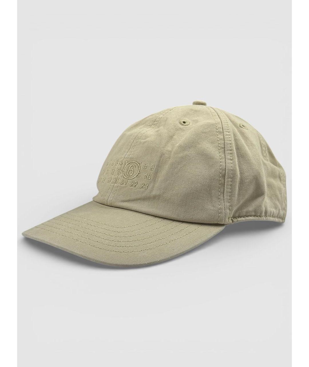 MM6 MAISON MARGIELA Бежевая хлопковая кепка/бейсболка, фото 6