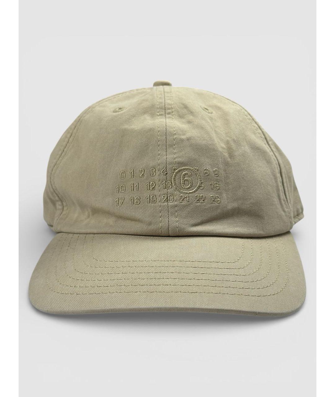 MM6 MAISON MARGIELA Бежевая хлопковая кепка/бейсболка, фото 3