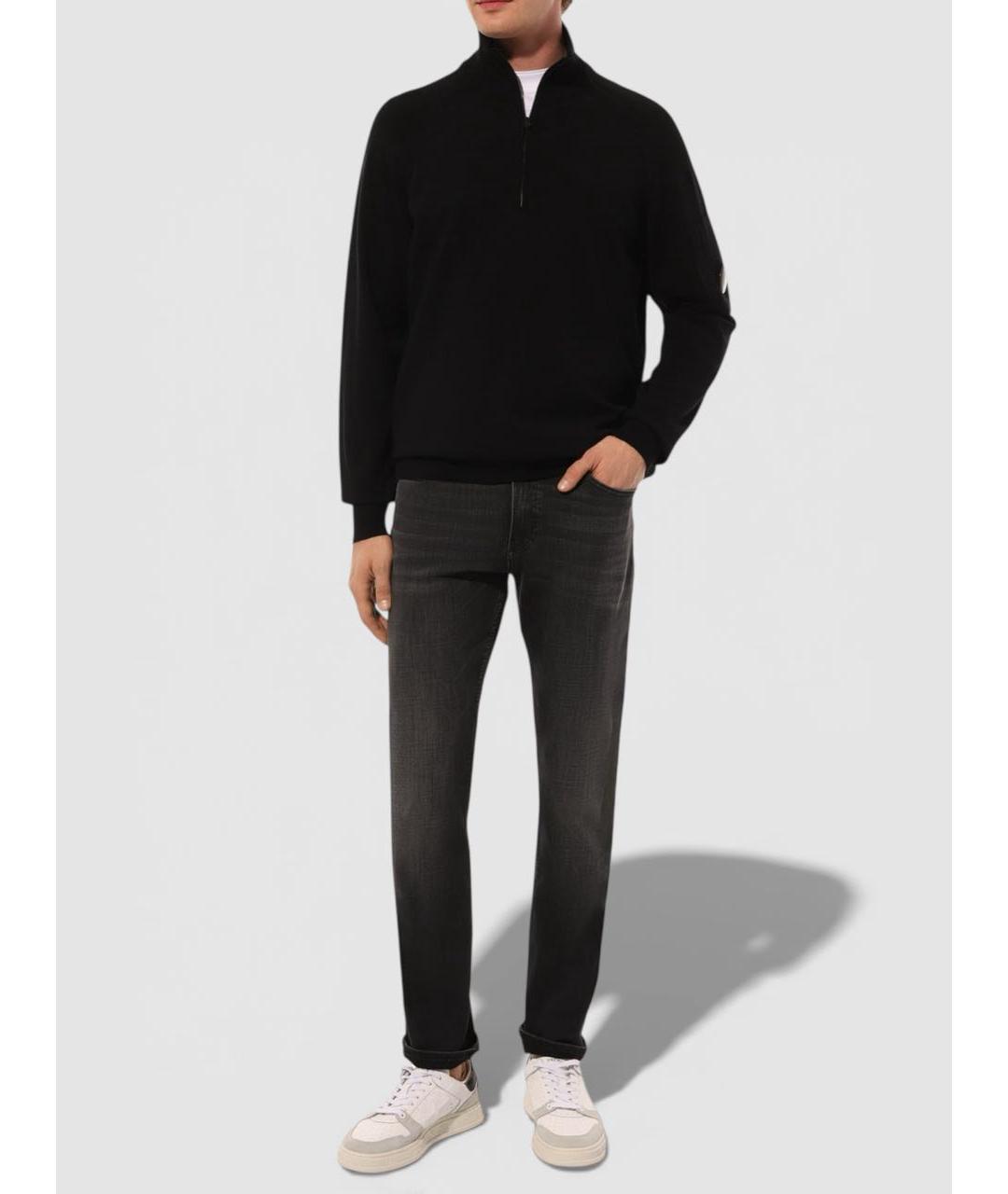 HUGO BOSS Черные хлопко-эластановые джинсы скинни, фото 2