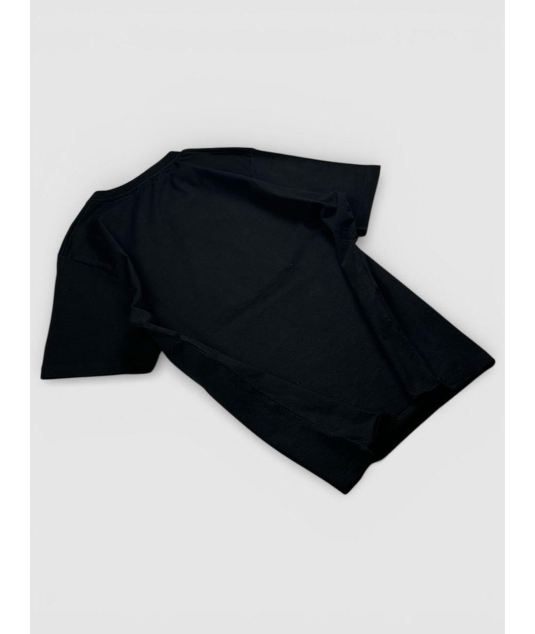 SAINT LAURENT Черная хлопковая футболка, фото 2