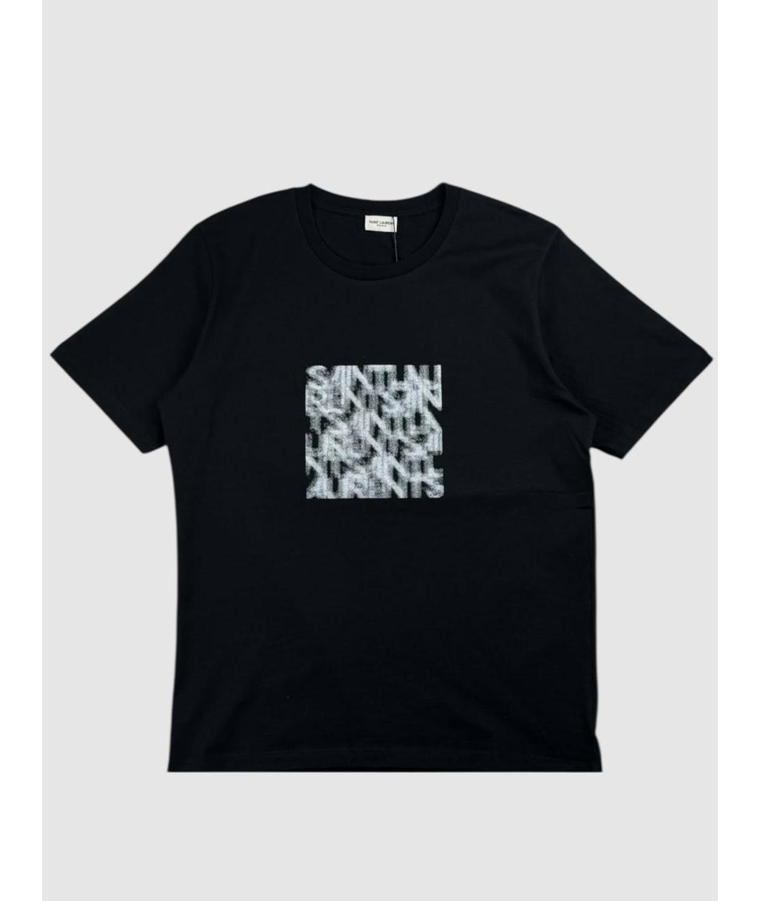 SAINT LAURENT Черная хлопковая футболка, фото 6