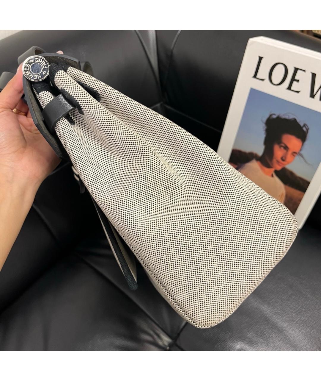 HERMES Черная деним сумка через плечо, фото 3