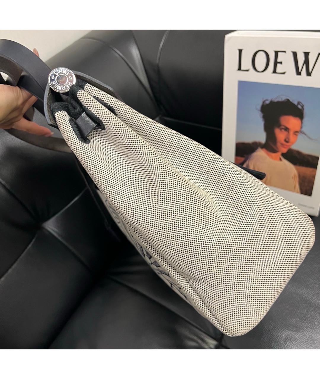 HERMES Черная деним сумка через плечо, фото 4