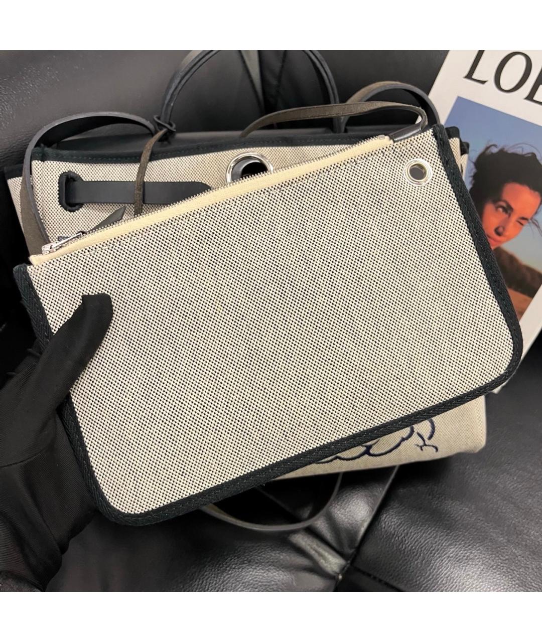 HERMES Черная деним сумка через плечо, фото 6