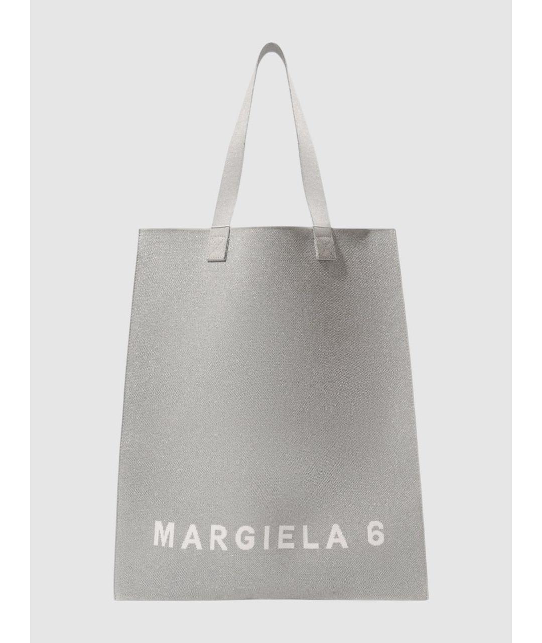 MM6 MAISON MARGIELA Серебряная сумка тоут, фото 6
