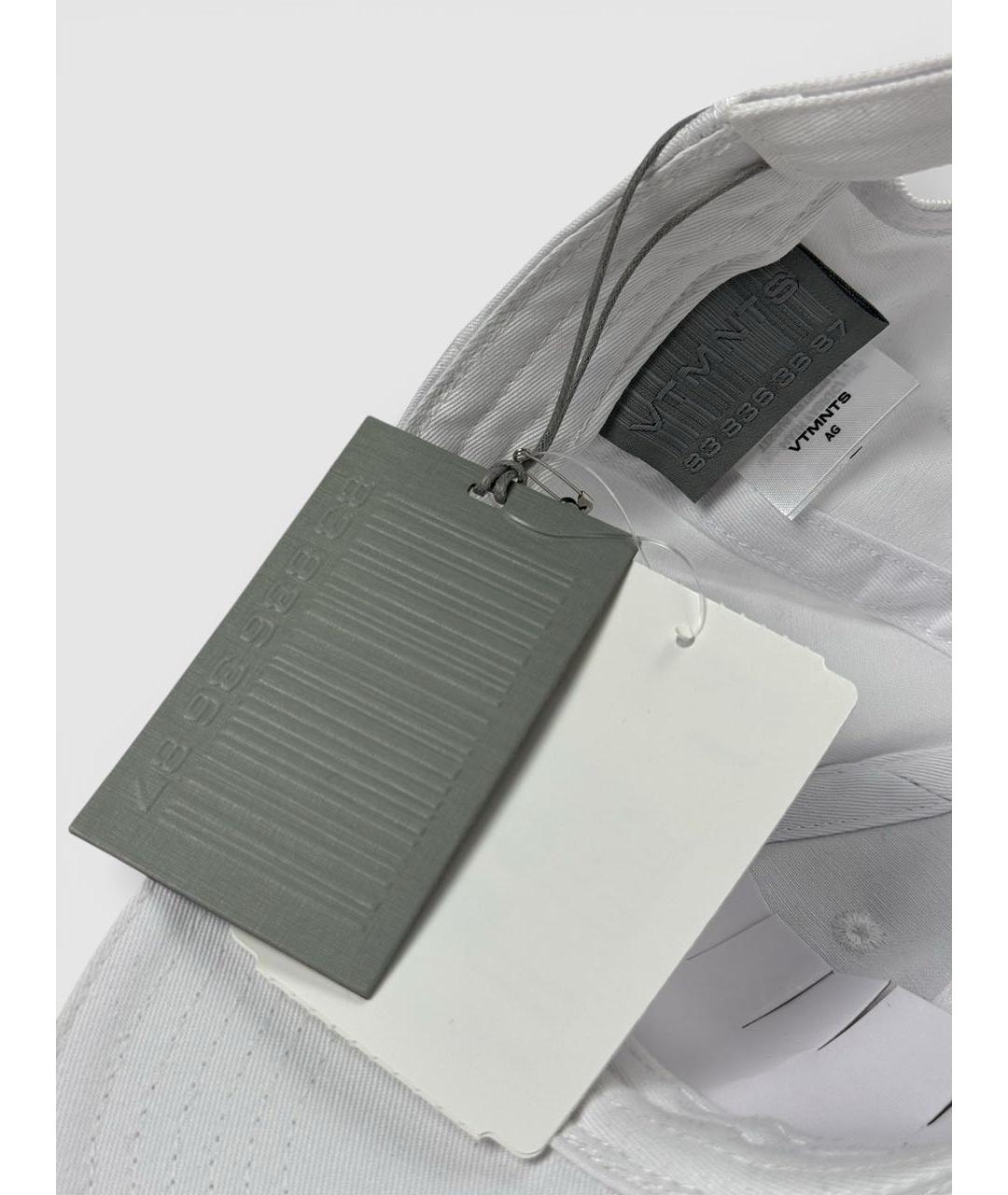 VETEMENTS Белая хлопковая кепка, фото 5