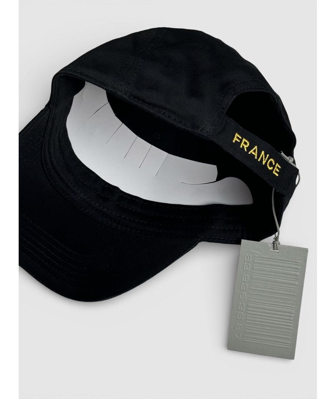VETEMENTS Черная хлопковая кепка/бейсболка, фото 4