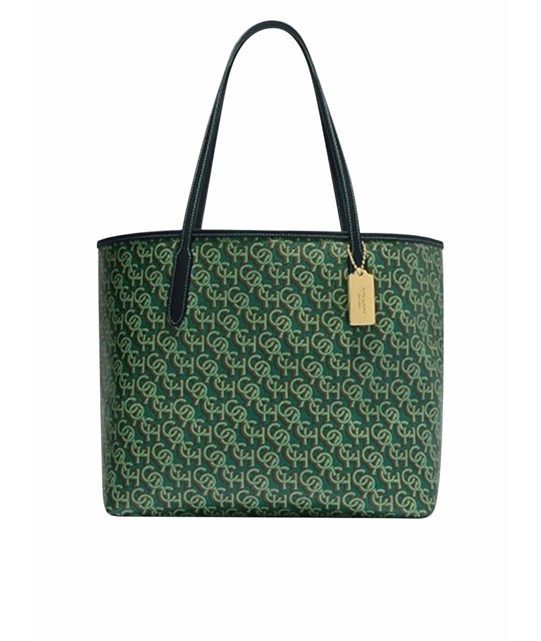 COACH Зеленая сумка тоут, фото 1