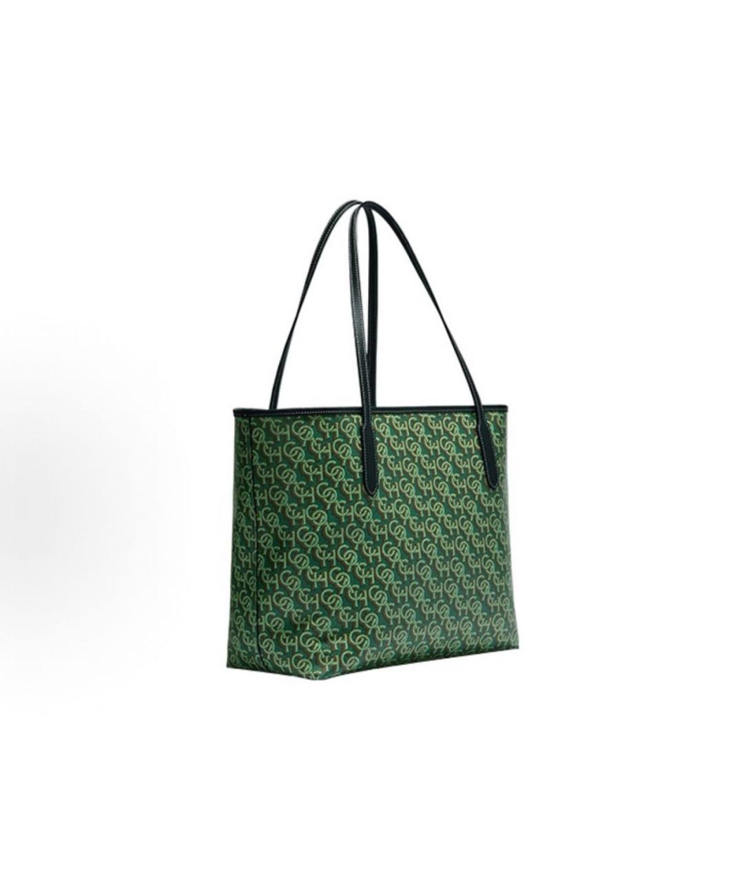 COACH Зеленая сумка тоут, фото 2