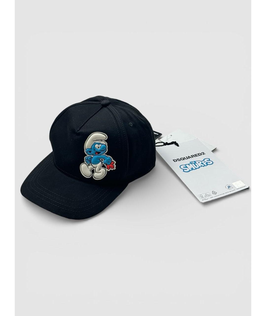 DSQUARED2 Черная хлопковая кепка, фото 2