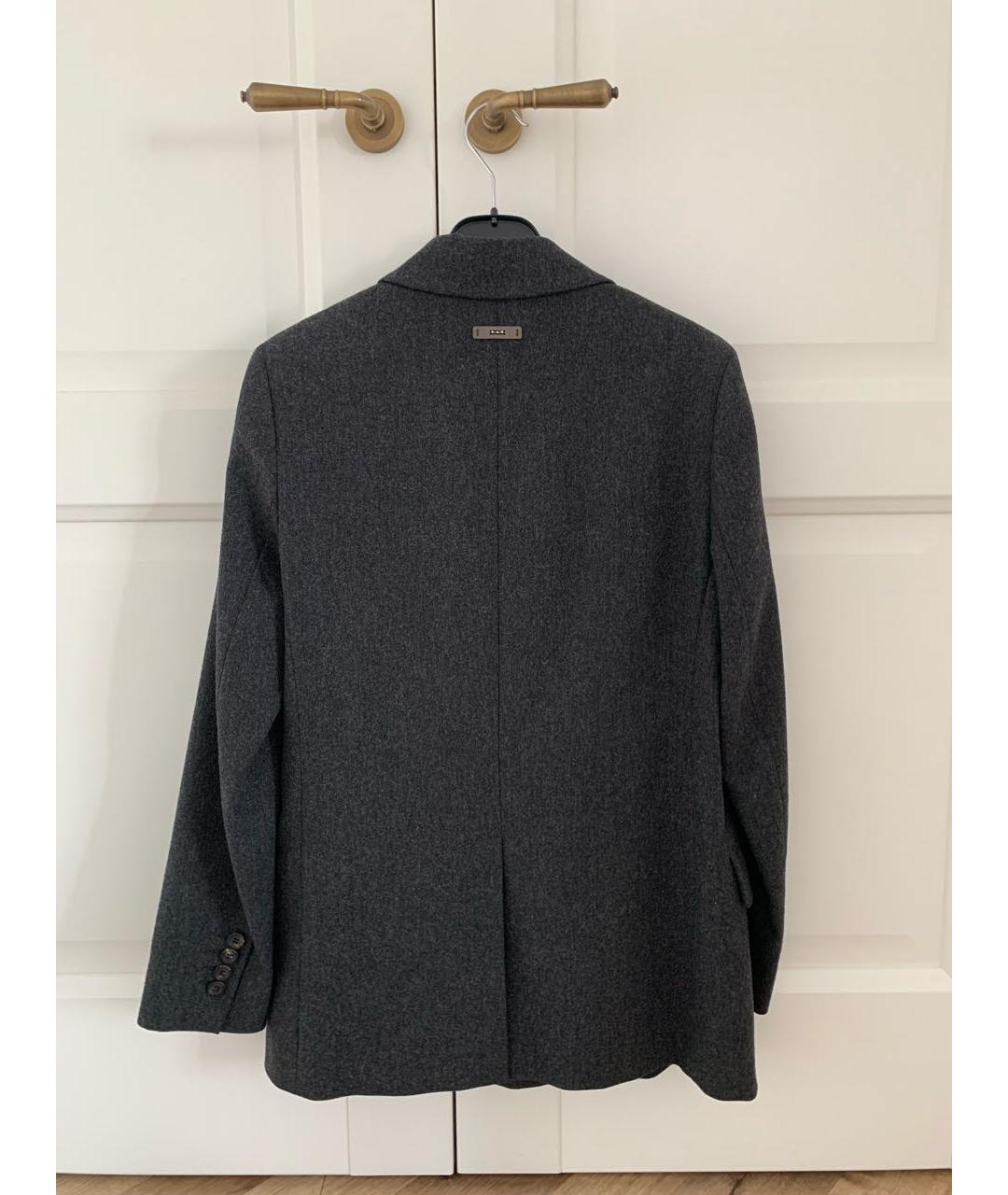 PESERICO Антрацитовый шерстяной жакет/пиджак, фото 5
