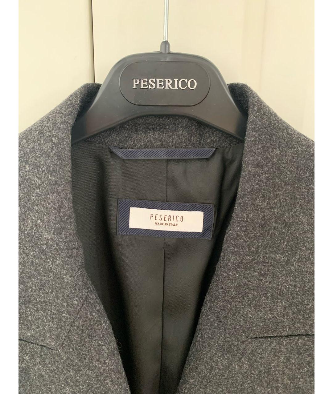 PESERICO Антрацитовый шерстяной жакет/пиджак, фото 3