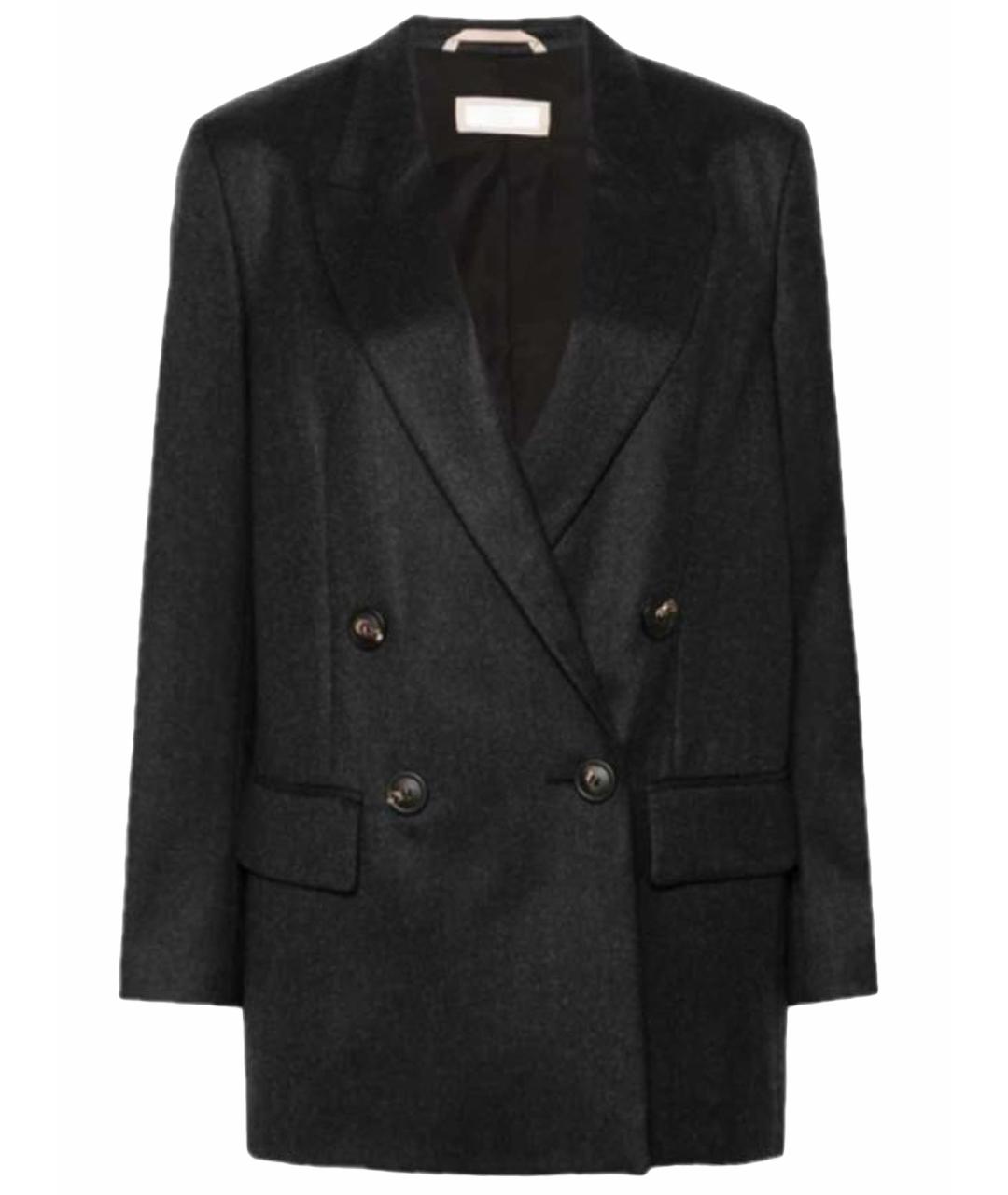 PESERICO Антрацитовый шерстяной жакет/пиджак, фото 1