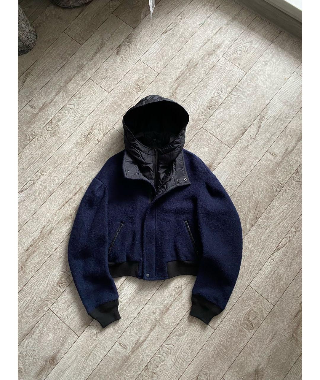 YOHJI YAMAMOTO Темно-синяя шерстяная куртка, фото 4