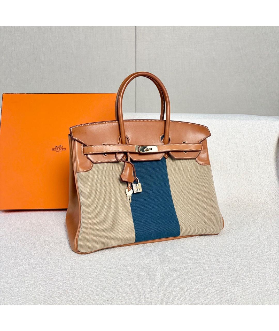 HERMES Бежевая сумка с короткими ручками, фото 6