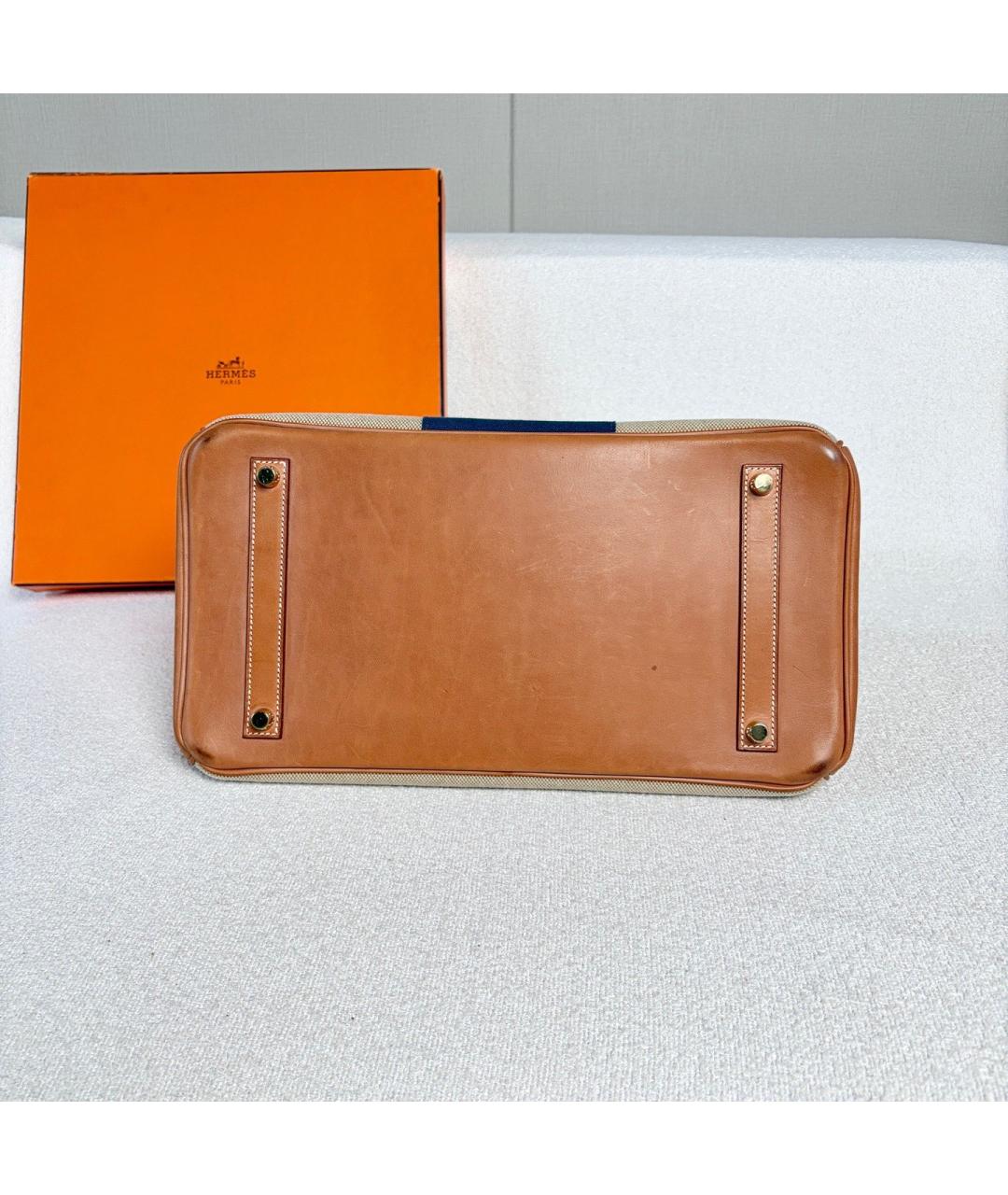 HERMES Бежевая сумка с короткими ручками, фото 3