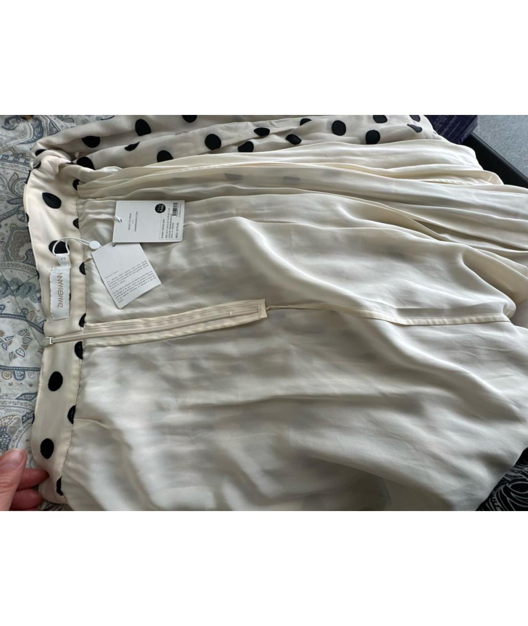 ZIMMERMANN Белая полиамидовая юбка макси, фото 3