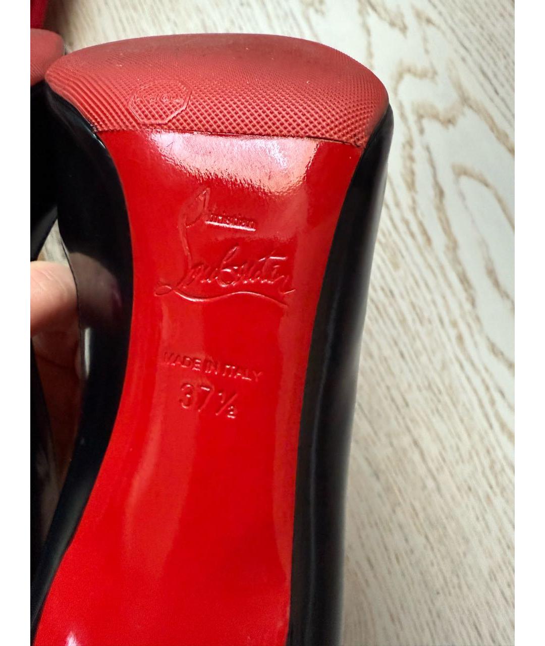 CHRISTIAN LOUBOUTIN Черные туфли из лакированной кожи, фото 7