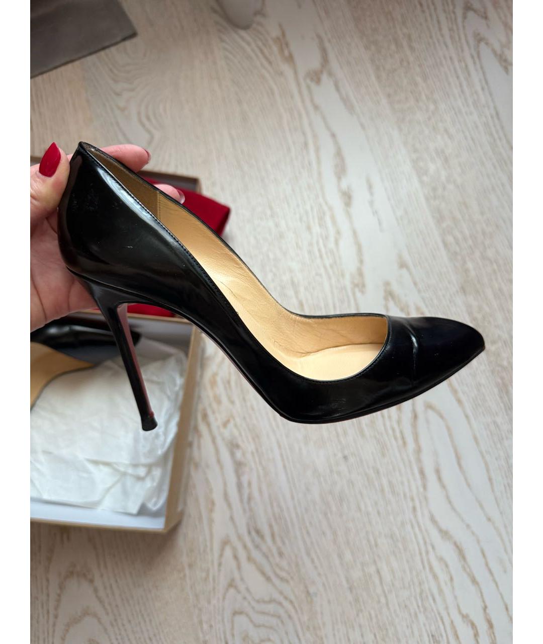 CHRISTIAN LOUBOUTIN Черные туфли из лакированной кожи, фото 5