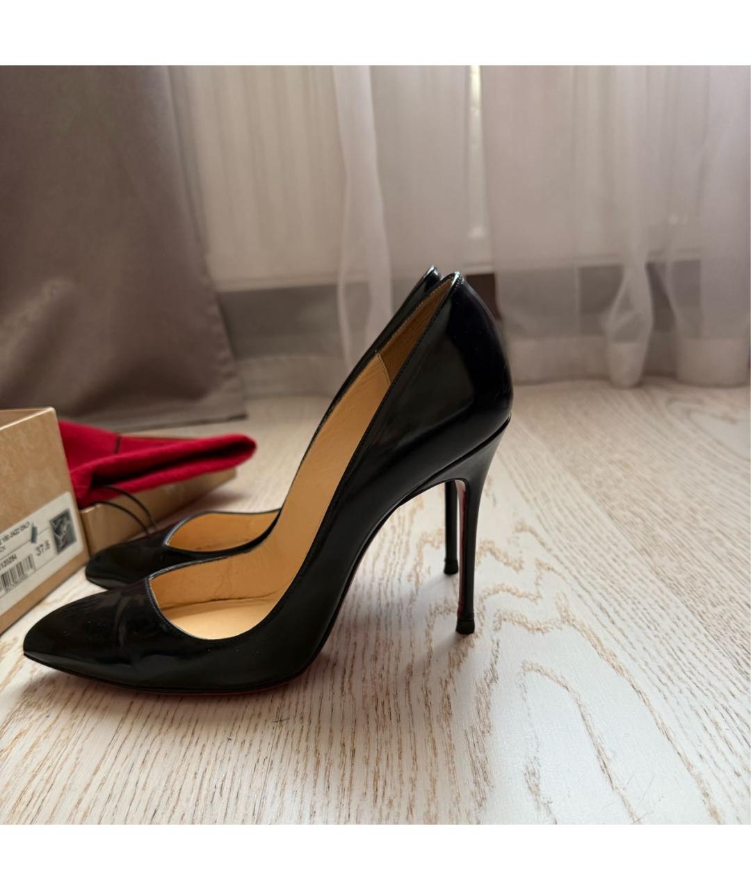 CHRISTIAN LOUBOUTIN Черные туфли из лакированной кожи, фото 4