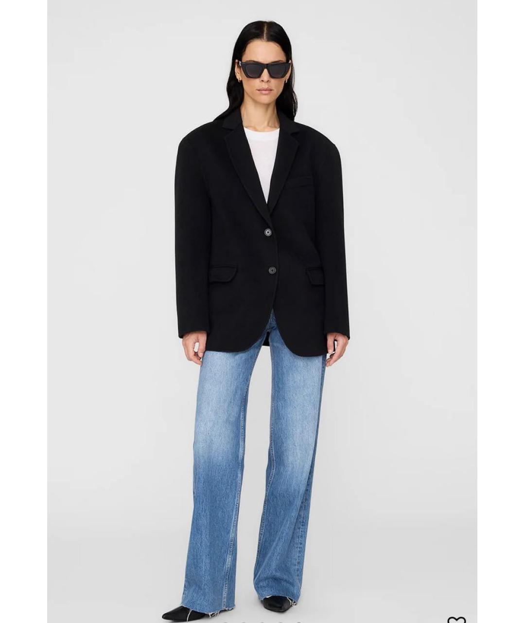 ANINE BING Черный кашемировый жакет/пиджак, фото 6