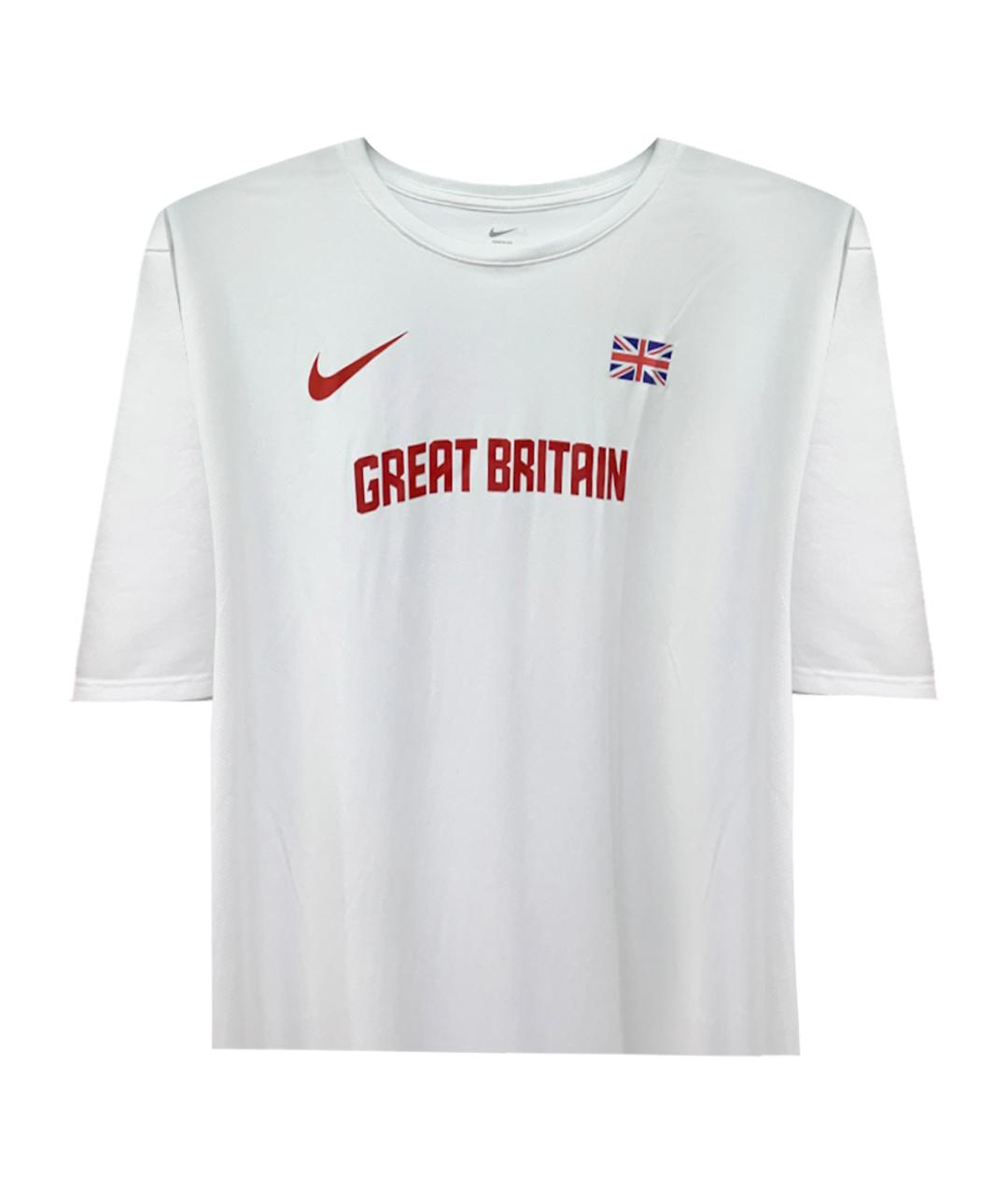 NIKE Белая синтетическая футболка, фото 1