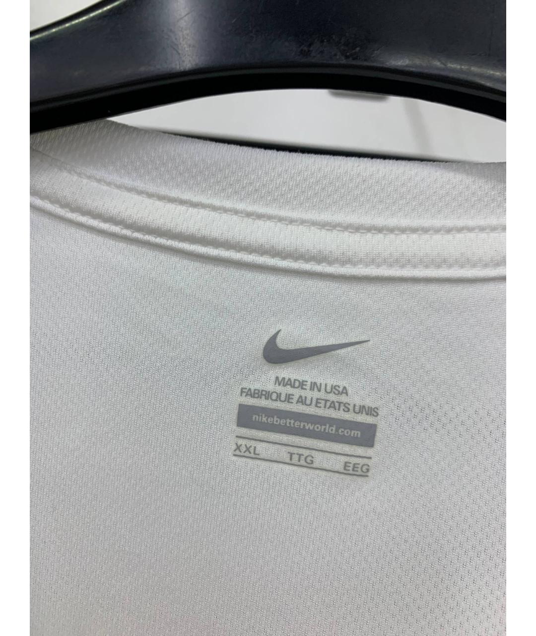 NIKE Белая синтетическая футболка, фото 4
